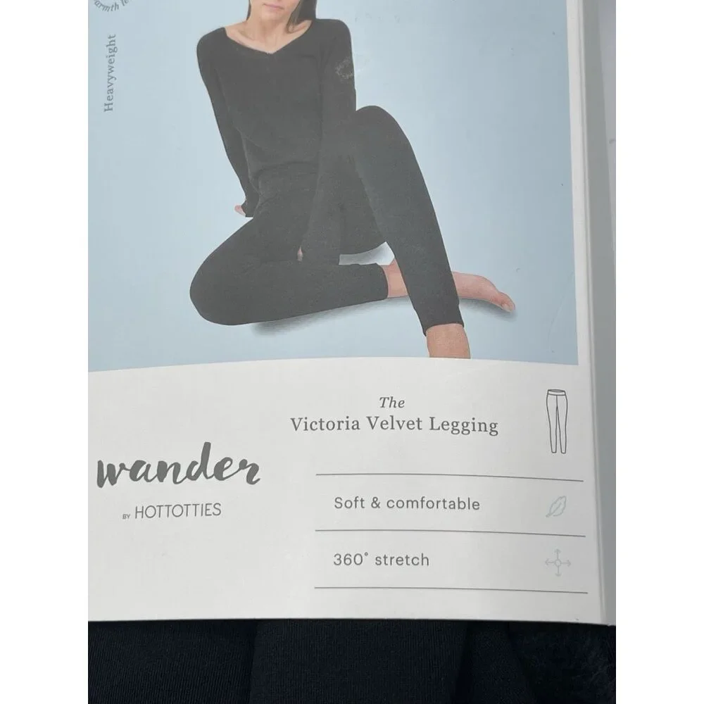 Wander HotTotties Leggings Women’s Size Medium Victoria‎ Velvet Black Soft